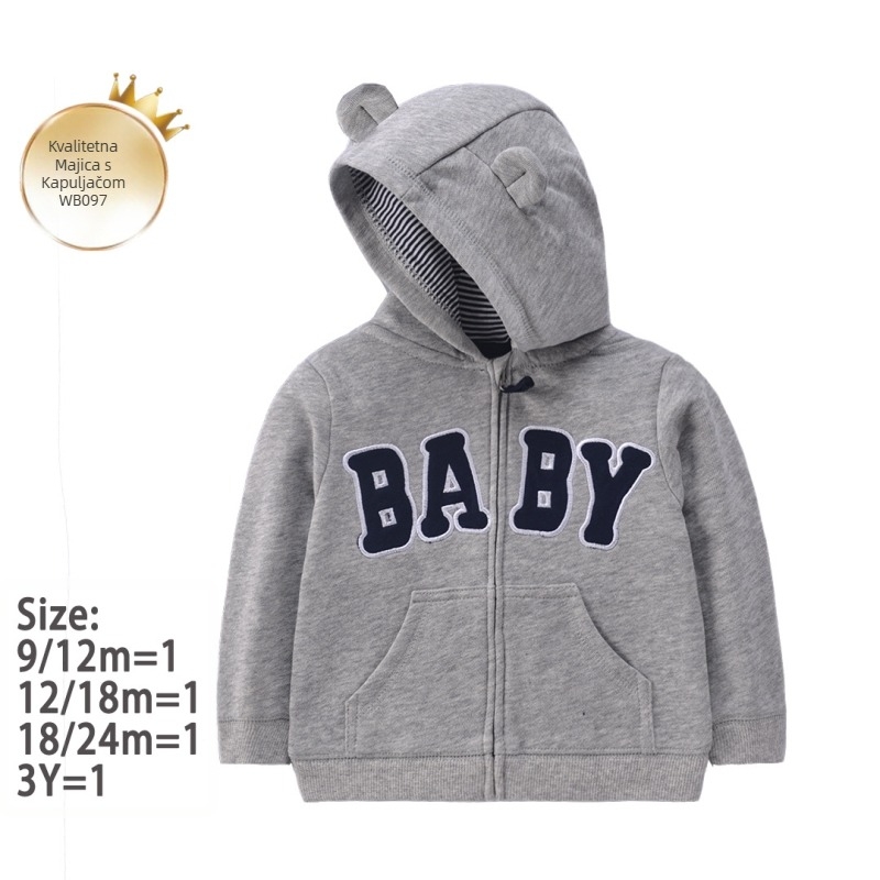 Tvornica prekogranični novi unisex dječji pulover proljetni i jesenski dječji zapadnjački stil ležerni top s kapuljačom i patentnim zatvaračem dječja jakna