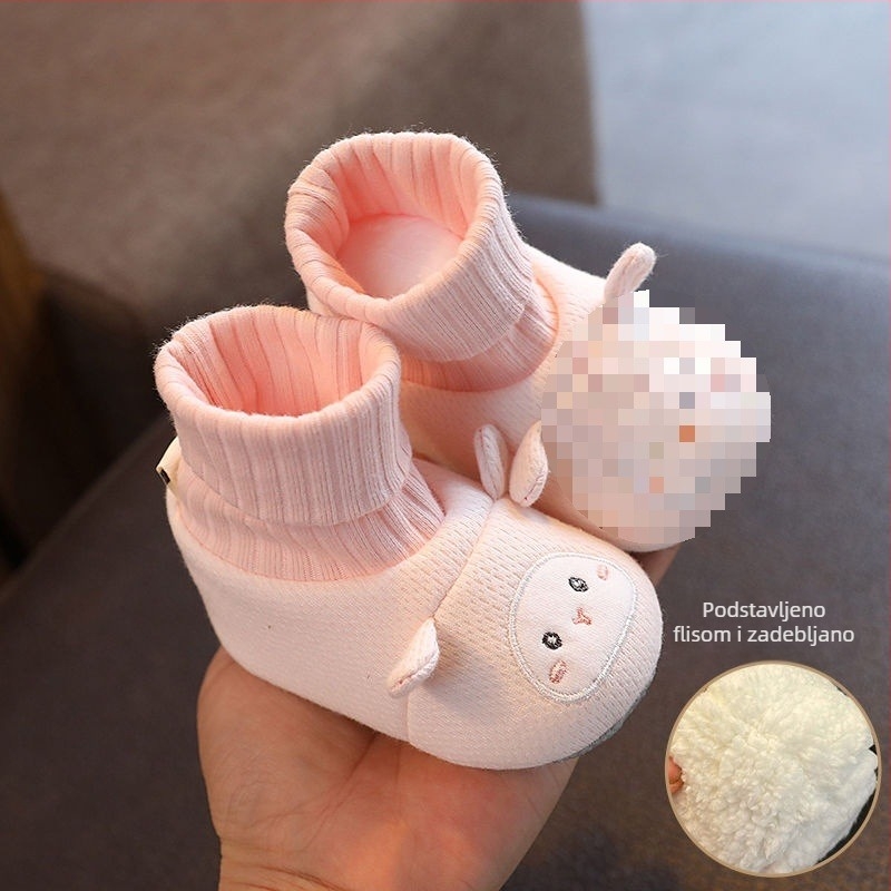 Proljetne, jesenske i zimske dječje cipele s mekim potplatom za muškarce i žene, cipele protiv padanja za djecu od 6 do 12 mjeseci, 0-1 godine, pamučne cipele za malu djecu i novorođenčad
