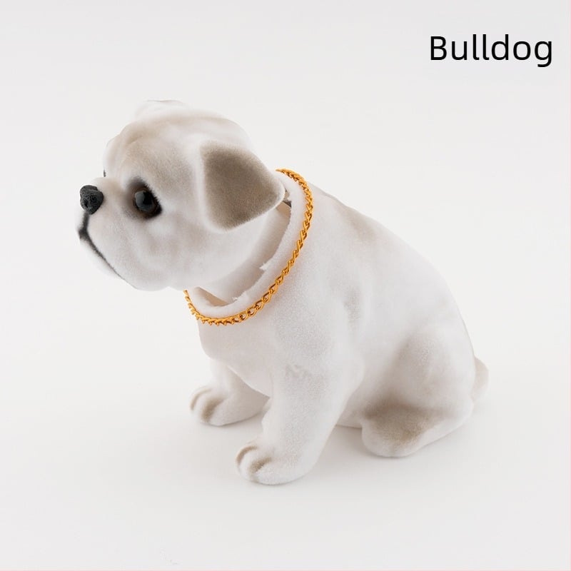 Automobil s pokretnom glavom za psa koji se trese, ukras za simulaciju lutke koja se trese, pribor za automobil od smole, auto s pokretnom glavom za psa, proljetni pas na veliko