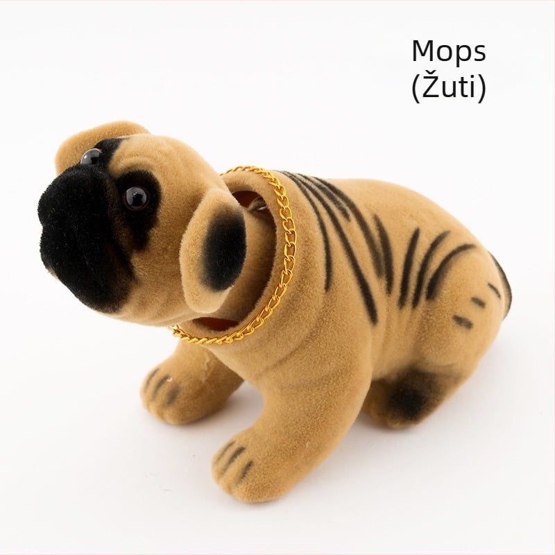 Automobil s pokretnom glavom za psa koji se trese, ukras za simulaciju lutke koja se trese, pribor za automobil od smole, auto s pokretnom glavom za psa, proljetni pas na veliko