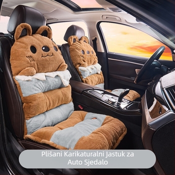 2025 Novi crtani plišani zimski jastuk za auto, jastuk za auto za kućni ured, tvornički outlet
