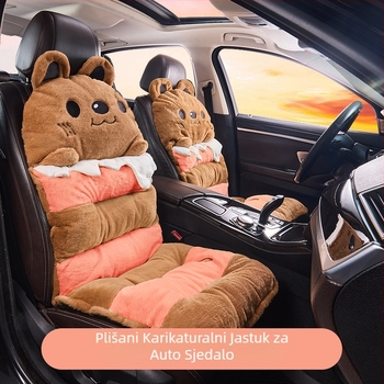 2025 Novi crtani plišani zimski jastuk za auto, jastuk za auto za kućni ured, tvornički outlet