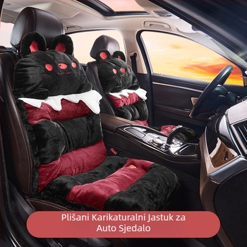 2025 Novi crtani plišani zimski jastuk za auto, jastuk za auto za kućni ured, tvornički outlet