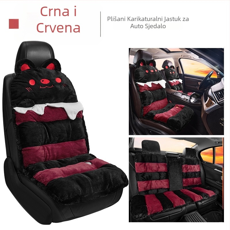 2025 Novi crtani plišani zimski jastuk za auto, jastuk za auto za kućni ured, tvornički outlet