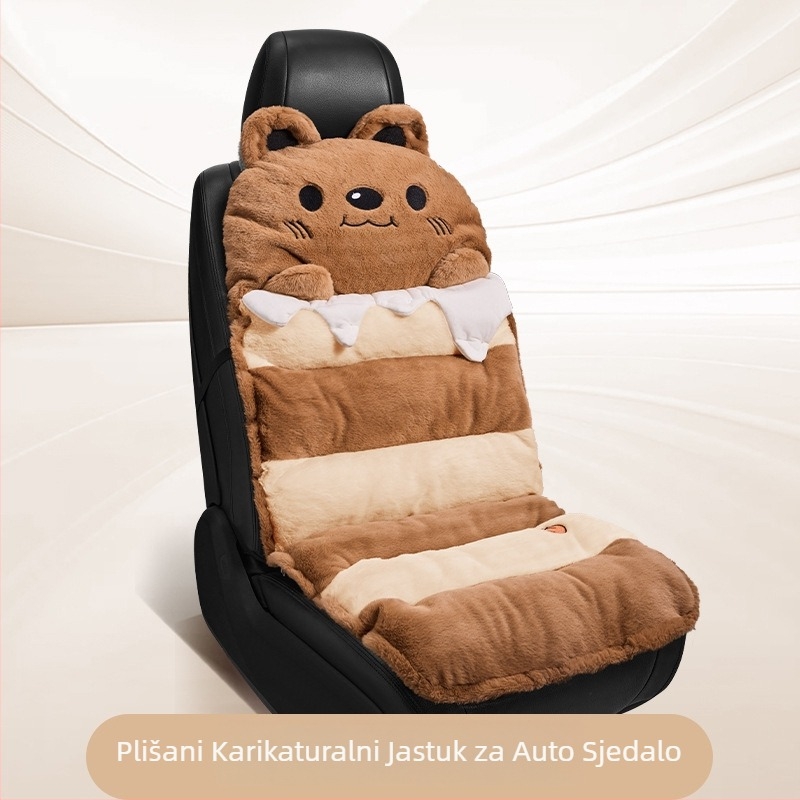 2025 Novi crtani plišani zimski jastuk za auto, jastuk za auto za kućni ured, tvornički outlet
