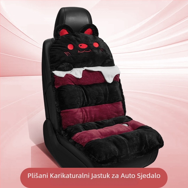 2025 Novi crtani plišani zimski jastuk za auto, jastuk za auto za kućni ured, tvornički outlet