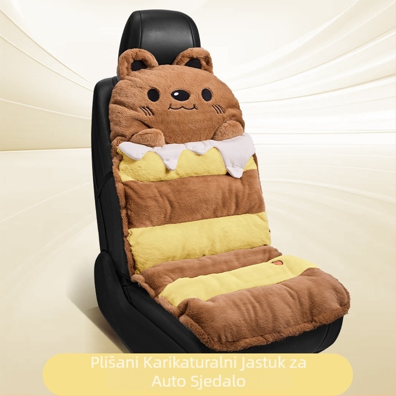 2025 Novi crtani plišani zimski jastuk za auto, jastuk za auto za kućni ured, tvornički outlet