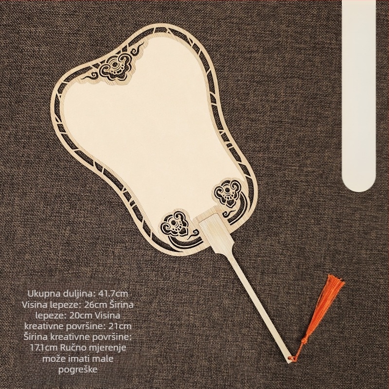 Klasični šuplji Xuan papirnati ventilator dvostrani prazni DIY kineski slikarski ručno oslikani kaligrafski polukuhani ventilator dvorski ventilator