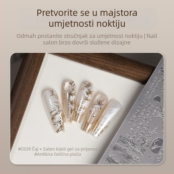 Gaoy Goya kalup za nokte s uzorkom leptira i cvijeta, silikonski pečat, Guofeng transfer alat