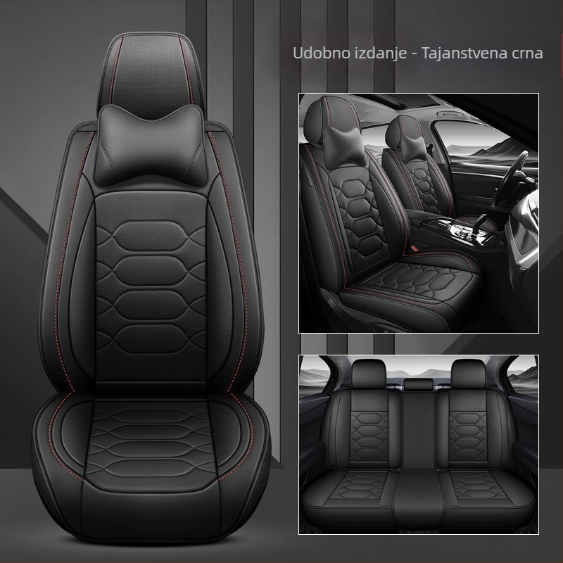 Vanjska trgovina tvornički izravni veleprodajni novi auto jastuk potpuno okružen perforiranom prozračnom kožnom navlakom za sjedalo četiri godišnja doba univerzalni jastuk za sjedalo