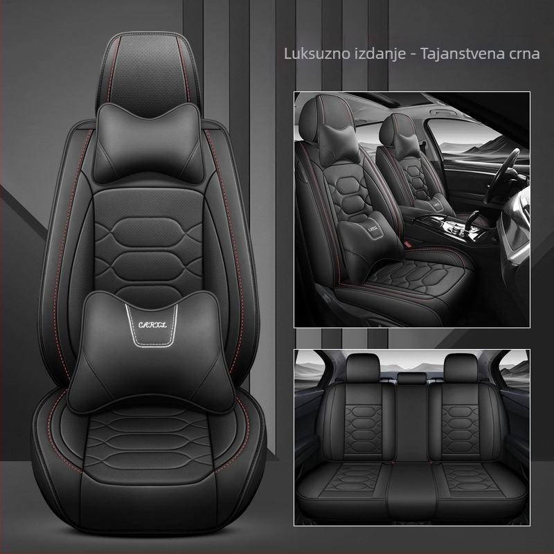 Vanjska trgovina tvornički izravni veleprodajni novi auto jastuk potpuno okružen perforiranom prozračnom kožnom navlakom za sjedalo četiri godišnja doba univerzalni jastuk za sjedalo