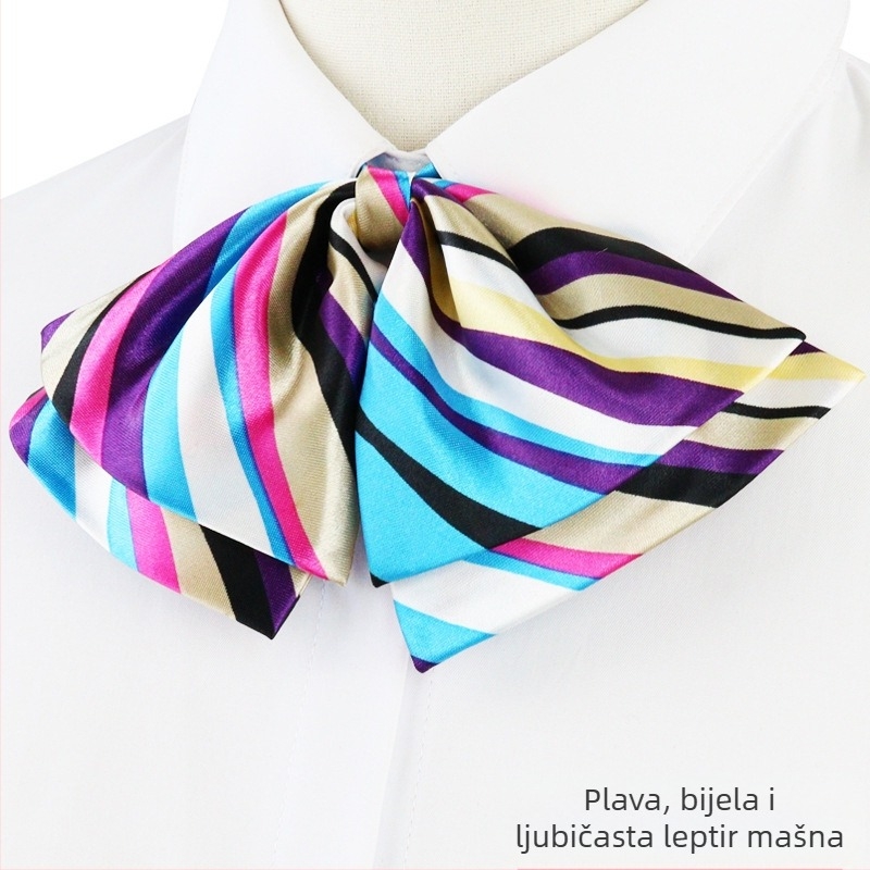 Profesionalna ovratnica s cvjetnim ovratnikom, stjuardesa, poslovna studentska radna odjeća, uniforma, košulja za žene, vezanje bez mašne