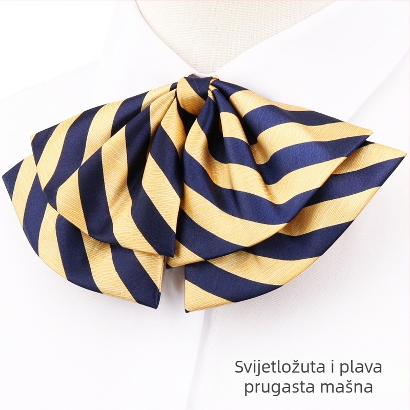 Profesionalna ovratnica s cvjetnim ovratnikom, stjuardesa, poslovna studentska radna odjeća, uniforma, košulja za žene, vezanje bez mašne