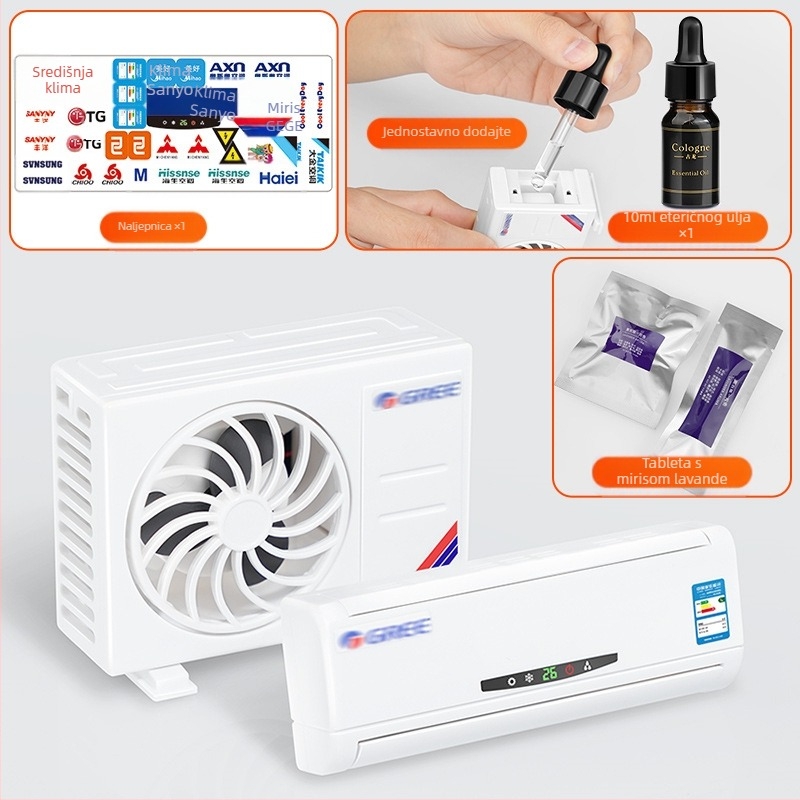 Model mini klima uređaja u automobilu, središnja konzola, pribor za ukrašavanje automobila, ukrasi za automobile, solarna energija, novi model 2025.