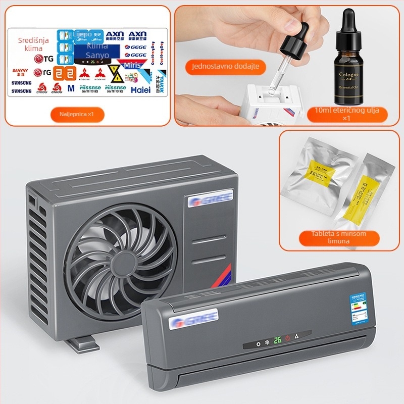 Model mini klima uređaja u automobilu, središnja konzola, pribor za ukrašavanje automobila, ukrasi za automobile, solarna energija, novi model 2025.