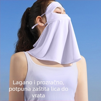 Zaštita od sunca za cijelo lice, UV zaštita, maska za lice od ledene svile, za jahanje, za žene, suncobran za lice, Gini maska za vrat i kutove očiju