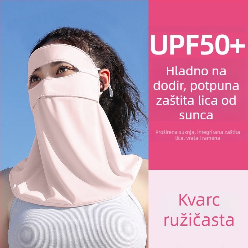Zaštita od sunca za cijelo lice, UV zaštita, maska za lice od ledene svile, za jahanje, za žene, suncobran za lice, Gini maska za vrat i kutove očiju