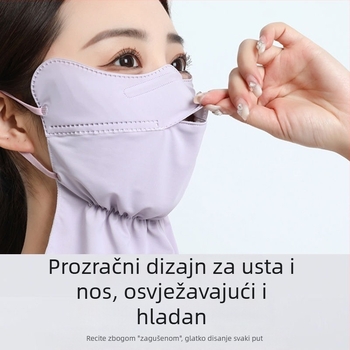 Ljetna maska za sunčanje od ledene svile, zaštita vrata, zaštita od sunca, UV zaštita, prozračna 3D stereo zaštita za oči, vanjska maska za zaštitu od sunca