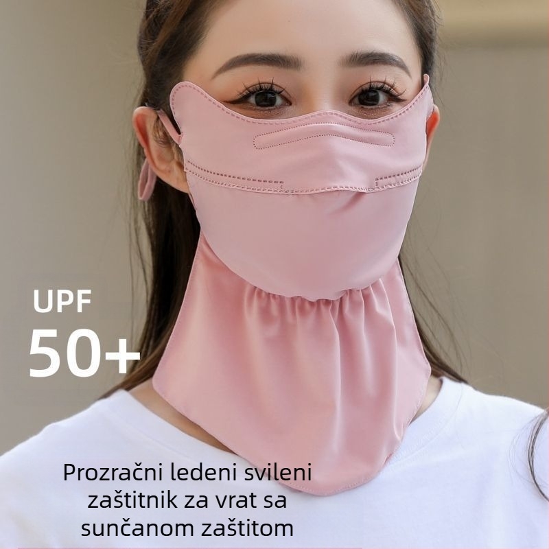 Ljetna maska za sunčanje od ledene svile, zaštita vrata, zaštita od sunca, UV zaštita, prozračna 3D stereo zaštita za oči, vanjska maska za zaštitu od sunca