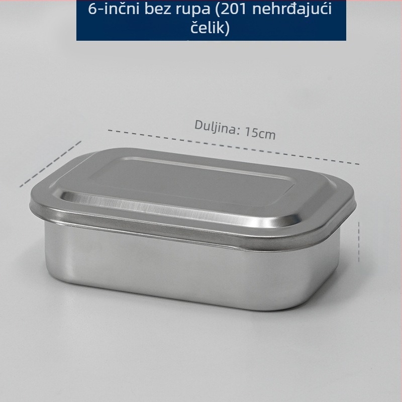 Kutija za dezinfekciju od nehrđajućeg čelika 304 s zadebljanim poklopcem i rupama, zavoj za vatu, kirurška dezinfekcijska ploča, kvadratna ploča za kirurške instrumente