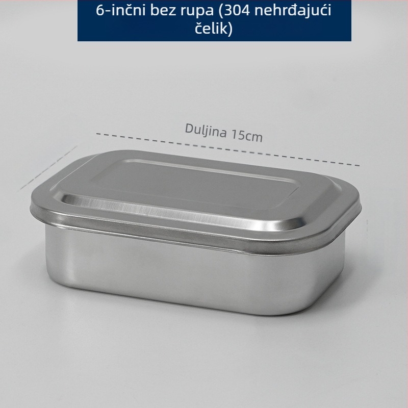 Kutija za dezinfekciju od nehrđajućeg čelika 304 s zadebljanim poklopcem i rupama, zavoj za vatu, kirurška dezinfekcijska ploča, kvadratna ploča za kirurške instrumente