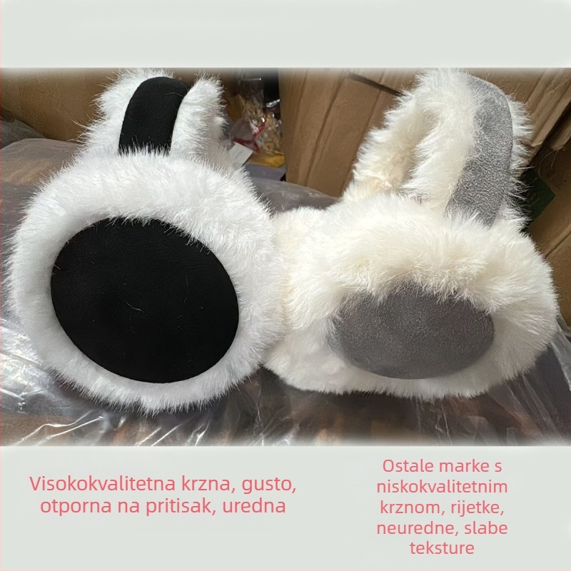 Novi korejski stil štitnika za uši, jesenski i zimski Maillard topli štitnici za uši, sklopivi, prijenosni, hladnootporni, antifriz, plišani štitnici za uši na zalihi