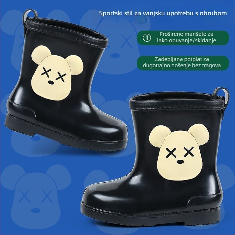 Dječje gumene čizme za dječake i djevojčice, crtane dječje vodene cipele, slatke dječje vodene čizme, neklizajuće tople vodootporne studentske cipele