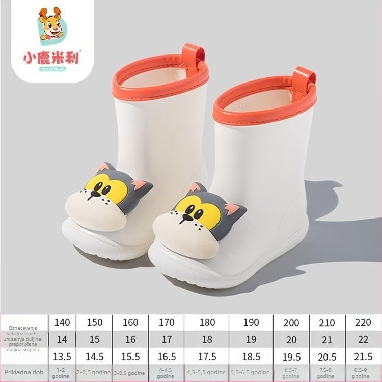 Dječje gumene čizme za dječake, vrtić, djevojčice i školu, univerzalne dječje vodootporne gumene čizme s mekim potplatom i crtanim motivima, neklizajuće