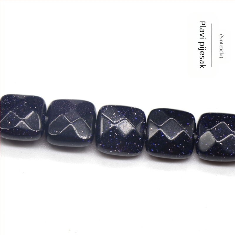 Kristalni ahat poludragi kamen 8 mm kvadratne fasetirane labave perle DIY narukvica ogrlica nakit pribor materijali veleprodaja