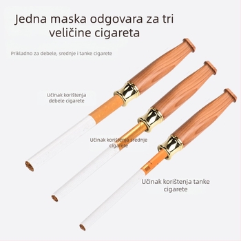 Jinsinan filter za cigarete od punog drveta, grubi, srednji i fini filter za tri upotrebe, cirkulacijski tip, periv