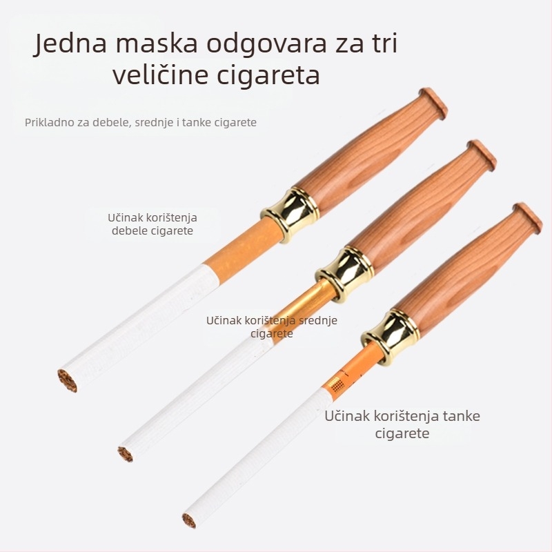 Jinsinan filter za cigarete od punog drveta, grubi, srednji i fini filter za tri upotrebe, cirkulacijski tip, periv