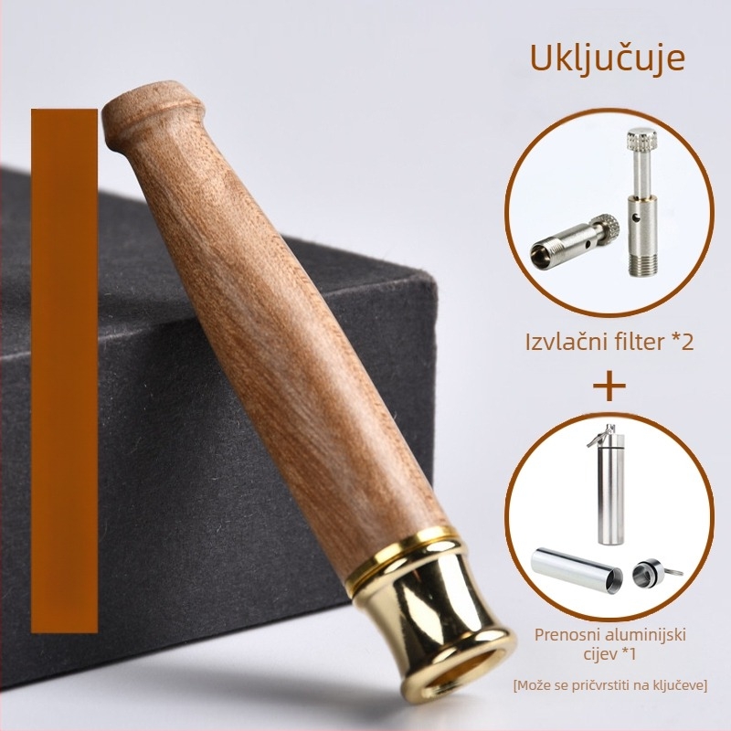 Jinsinan filter za cigarete od punog drveta, grubi, srednji i fini filter za tri upotrebe, cirkulacijski tip, periv