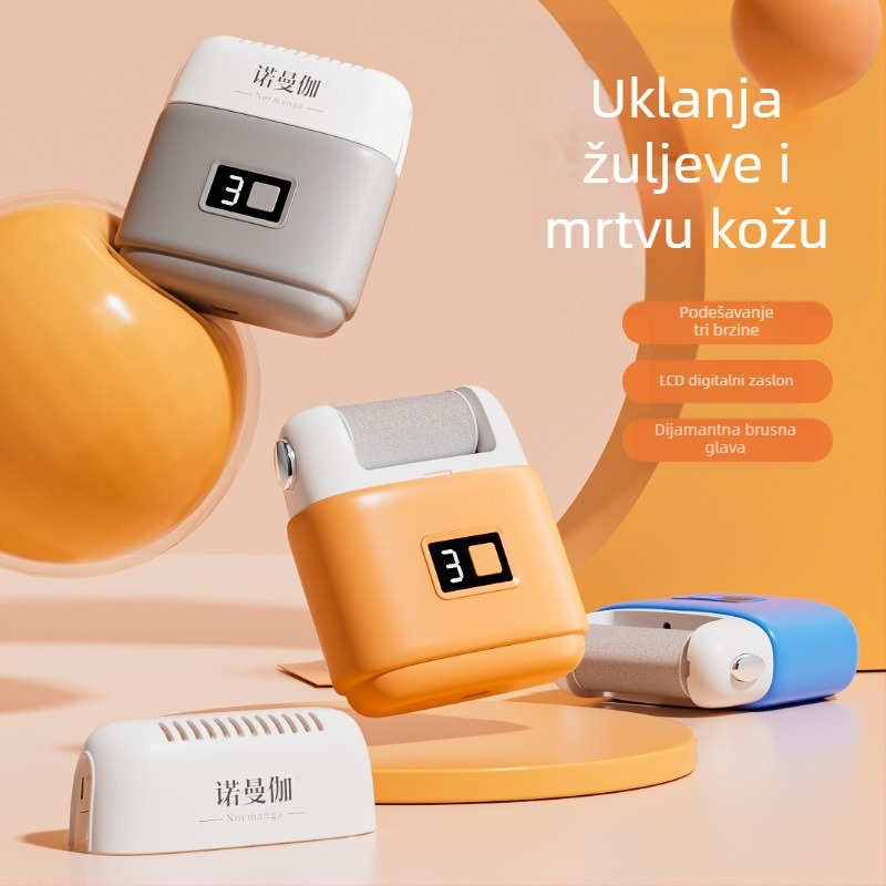 Pokretna brusilica za stopala za uklanjanje žuljeva odumrle kože LCD zaslon pedikura brusni kamen peta kućanski artefakt trljanja stopala