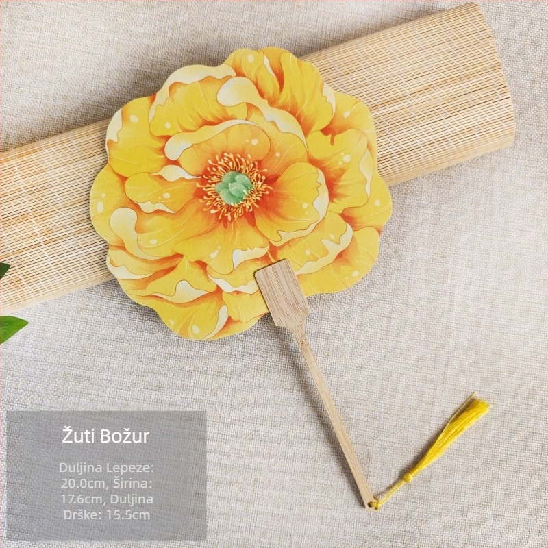 Lepeza cvijeta božura Luoyang, lepeza u obliku cvijeta u kulturnom i kreativnom drevnom stilu, prijava za fotografiranje slikovitog mjesta nacionalnog trenda, prilagodba lepeze plesnim zanatima