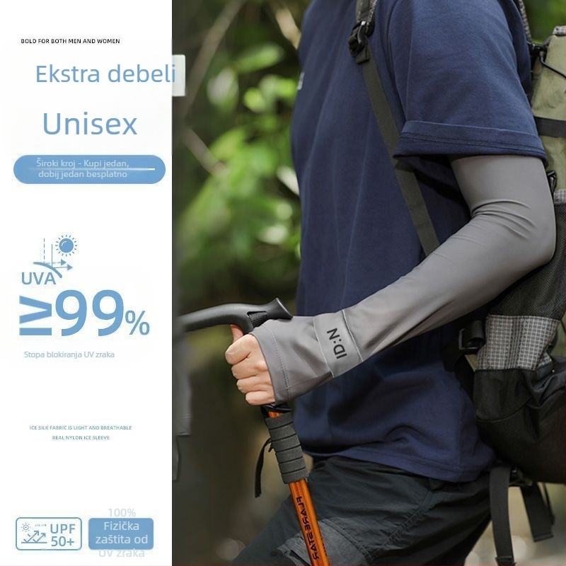 Muški rukavi za zaštitu od sunca, ledeni, ljetni, široki, za veće veličine, UV zaštita, ledeni svileni rukavi, za vanjsku vožnju i biciklizam
