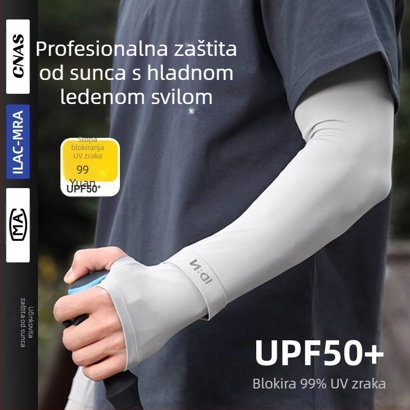 Muški rukavi za zaštitu od sunca, ledeni, ljetni, široki, za veće veličine, UV zaštita, ledeni svileni rukavi, za vanjsku vožnju i biciklizam