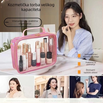 Prekogranična popularna kozmetička torba od tri dijela, putna torba za pohranu, torba za toaletne potrepštine velikog kapaciteta, torba za pohranu sitnica za zračnu luku