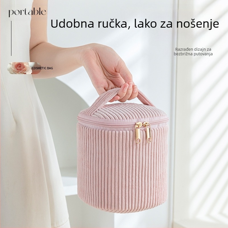 Nova baršunasta kozmetička torbica, putna torbica za ruž za usne, djevojačka torbica za pohranu, veliki kapacitet, set od četiri dijela