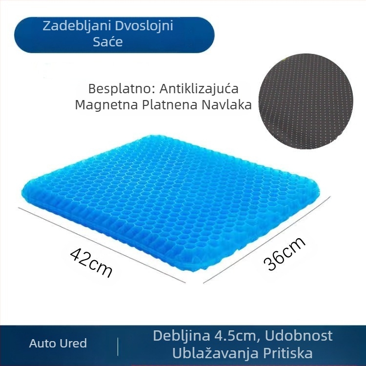 Veleprodaja ljetnih ledenih jastučića, japanskog saćastog gel jastuka, uredskog, dugosjedećeg silikonskog jastučića za stražnjicu, auto hladnog jastuka za sjedalo