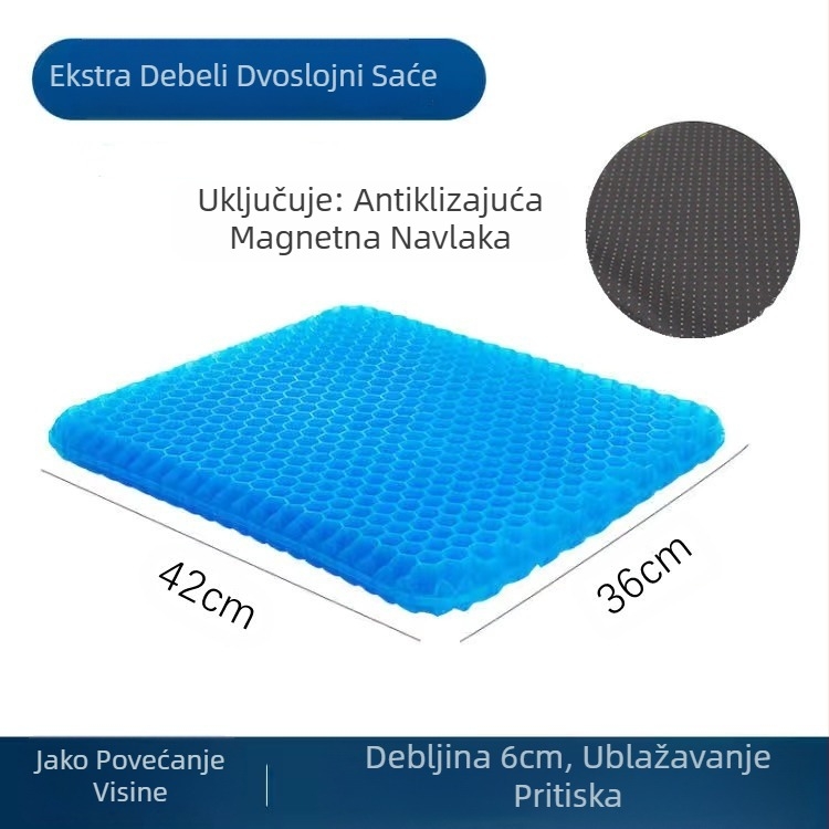 Veleprodaja ljetnih ledenih jastučića, japanskog saćastog gel jastuka, uredskog, dugosjedećeg silikonskog jastučića za stražnjicu, auto hladnog jastuka za sjedalo