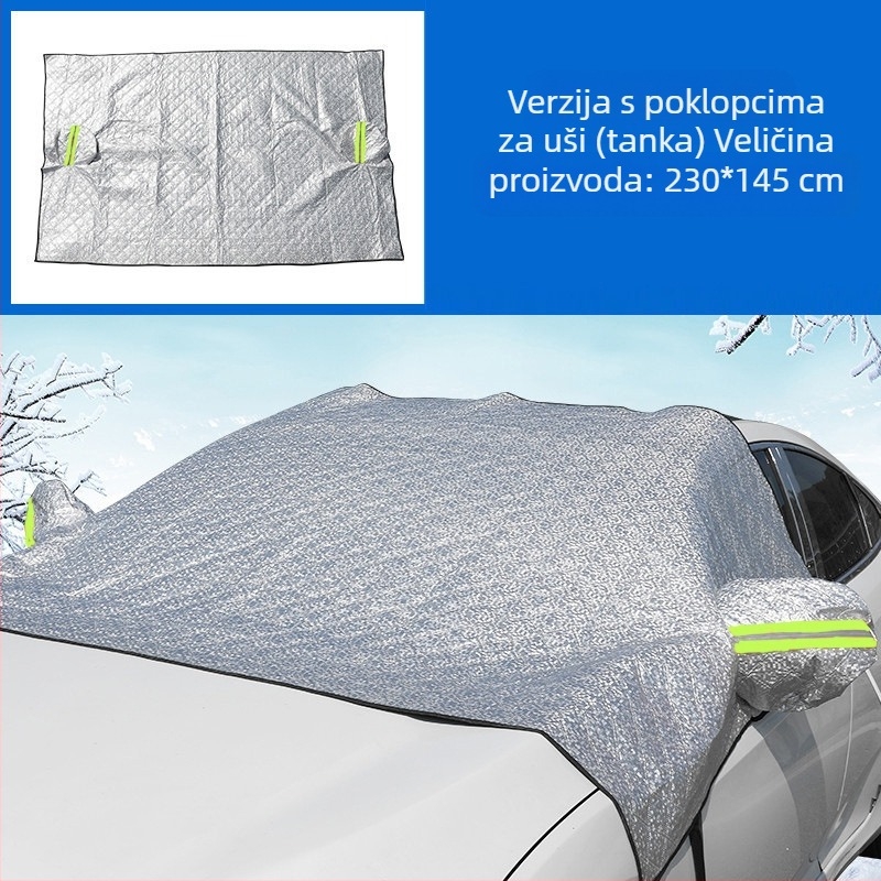 Navlaka za prednje vjetrobransko staklo automobila, otporna na sunce, kišu, mraz, toplinska izolacija, polunavlaka, polukaroserija, navlaka za podvozje, vanjska navlaka, zaštita od snijega