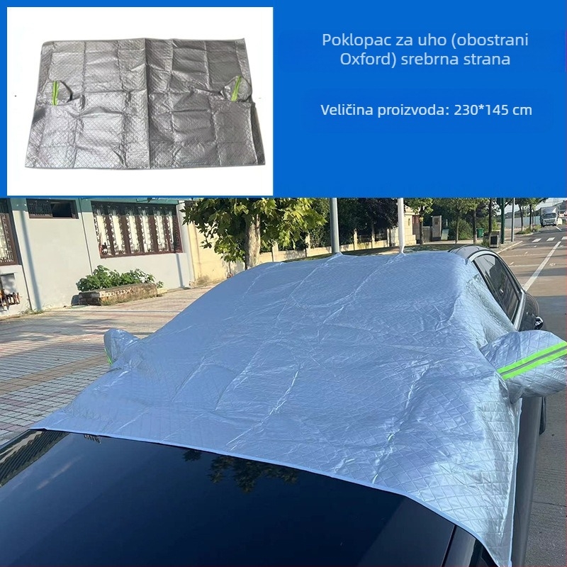Navlaka za prednje vjetrobransko staklo automobila, otporna na sunce, kišu, mraz, toplinska izolacija, polunavlaka, polukaroserija, navlaka za podvozje, vanjska navlaka, zaštita od snijega