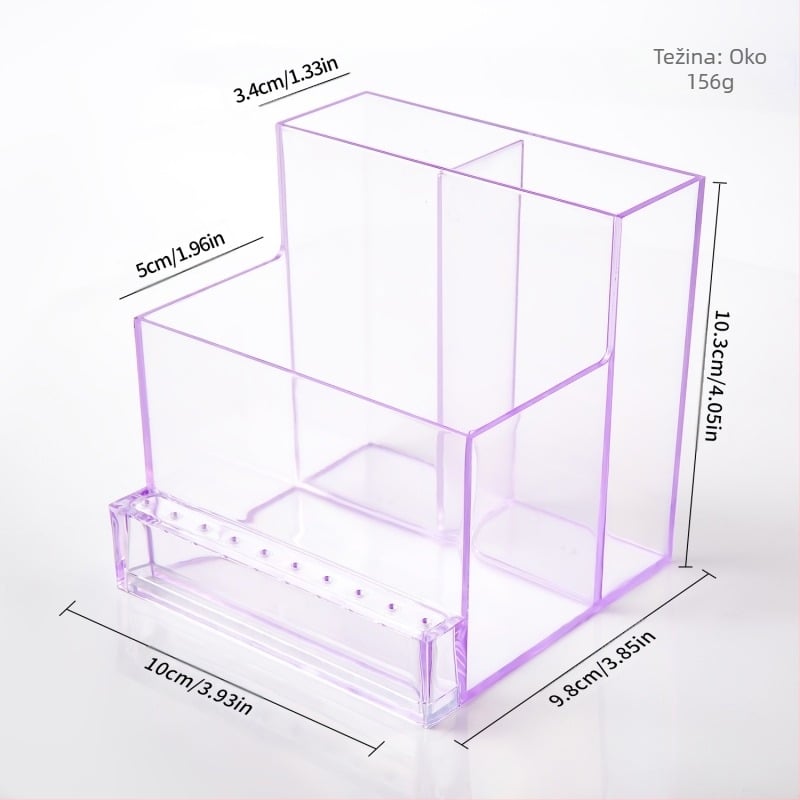 Prekogranično čišćenje glava za poliranje, kutija za pohranu s 30 rupa, glava za brušenje kvadratnih čavala sa 100 rupa, prozirni stalak otporan na prašinu na zalihi