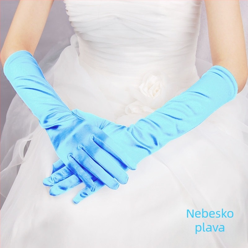 Vjenčane rukavice satenske duge satenske retro vjenčane fotografije pribor za fotografiranje putovanja suncobran za vjenčanicu vjenčanicu rukavice za vjenčanje