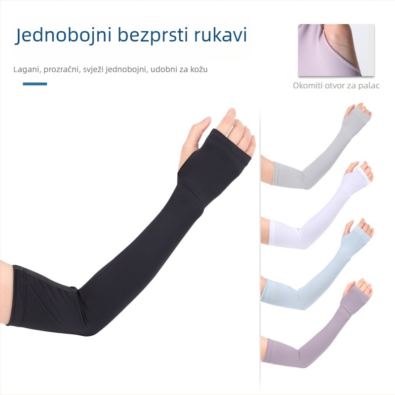 Ruidong vanjski biciklistički rukav za led, ljetni ledeni osjećaj, jednobojni prozračni rukav za ruke, ledeni svileni neklizajući rukav, veleprodaja ledenih rukava