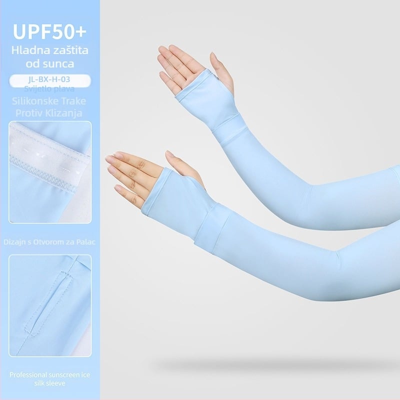 Ruidong vanjski biciklistički rukav za led, ljetni ledeni osjećaj, jednobojni prozračni rukav za ruke, ledeni svileni neklizajući rukav, veleprodaja ledenih rukava