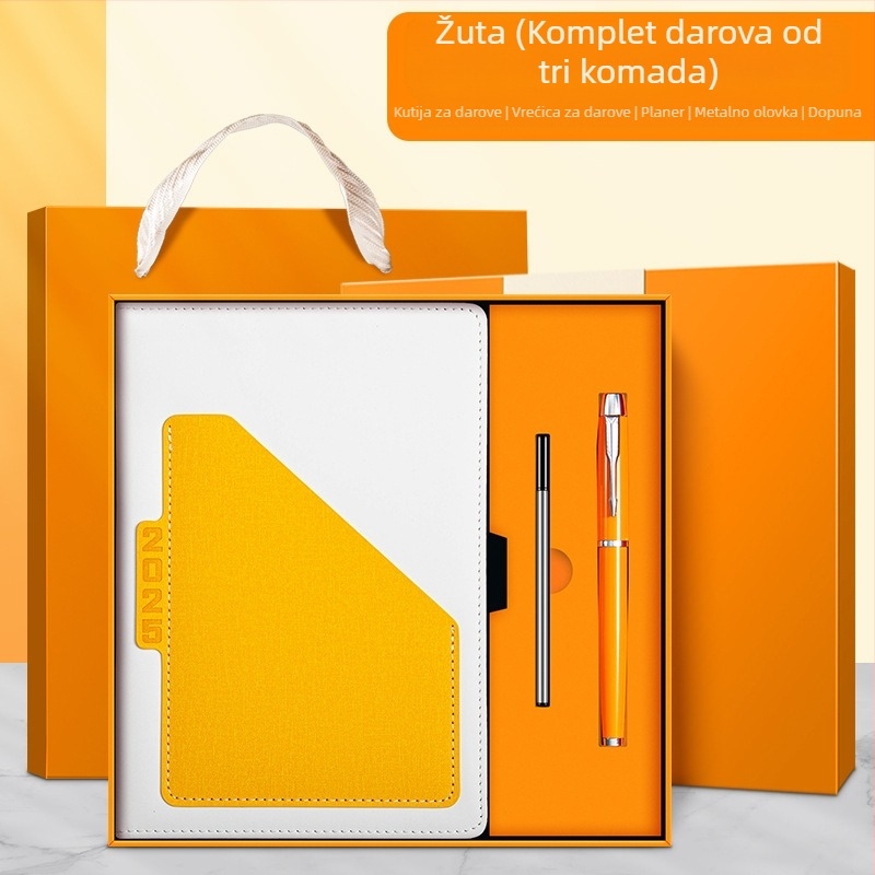 Raspored za 2025., ovaj džepni dnevni plan na jednoj stranici, ovaj poslovni notes, bilježnica, prilagođeni logotip za ispis