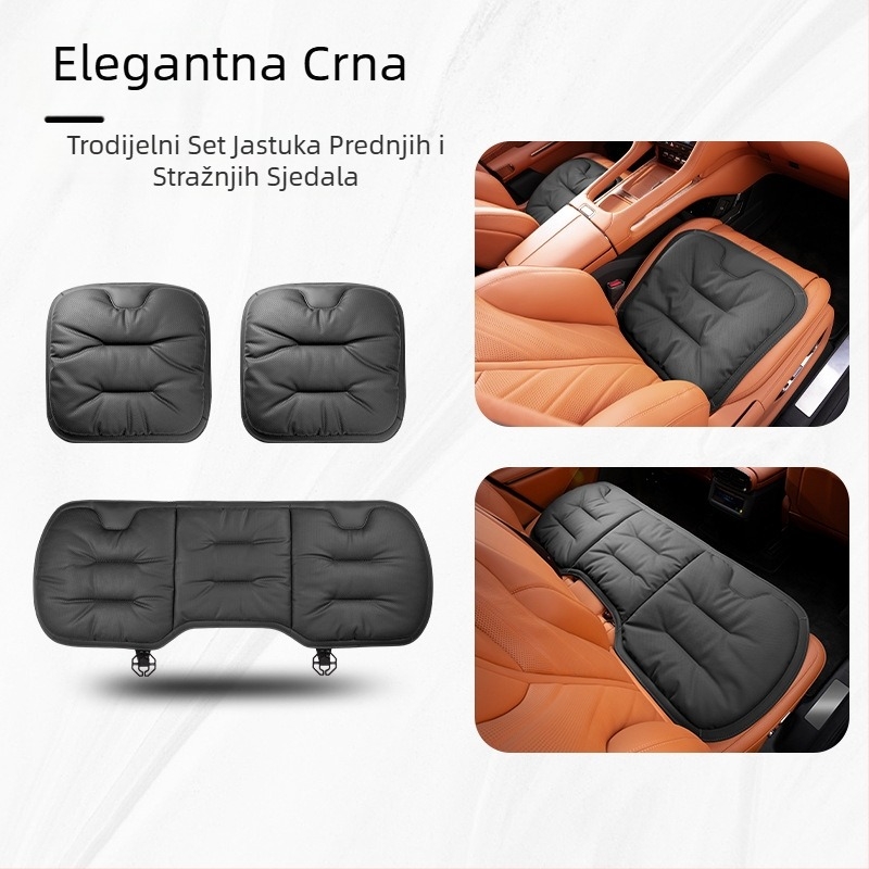 Jastuk za autosjedalicu, četiri godišnja doba, opći interijer, vrhunski nabor, pogodan za Mercedes-Benz BMW jastuk za sjedalo, jednodijelna navlaka za stražnje sjedalo
