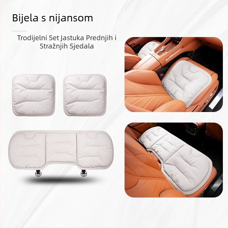 Jastuk za autosjedalicu, četiri godišnja doba, opći interijer, vrhunski nabor, pogodan za Mercedes-Benz BMW jastuk za sjedalo, jednodijelna navlaka za stražnje sjedalo
