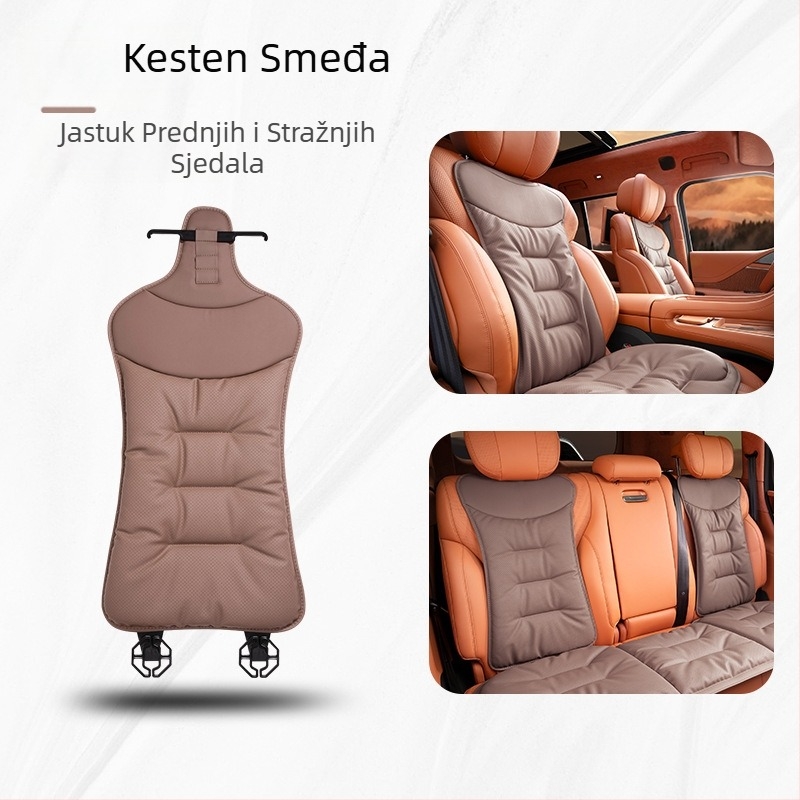 Jastuk za autosjedalicu, četiri godišnja doba, opći interijer, vrhunski nabor, pogodan za Mercedes-Benz BMW jastuk za sjedalo, jednodijelna navlaka za stražnje sjedalo
